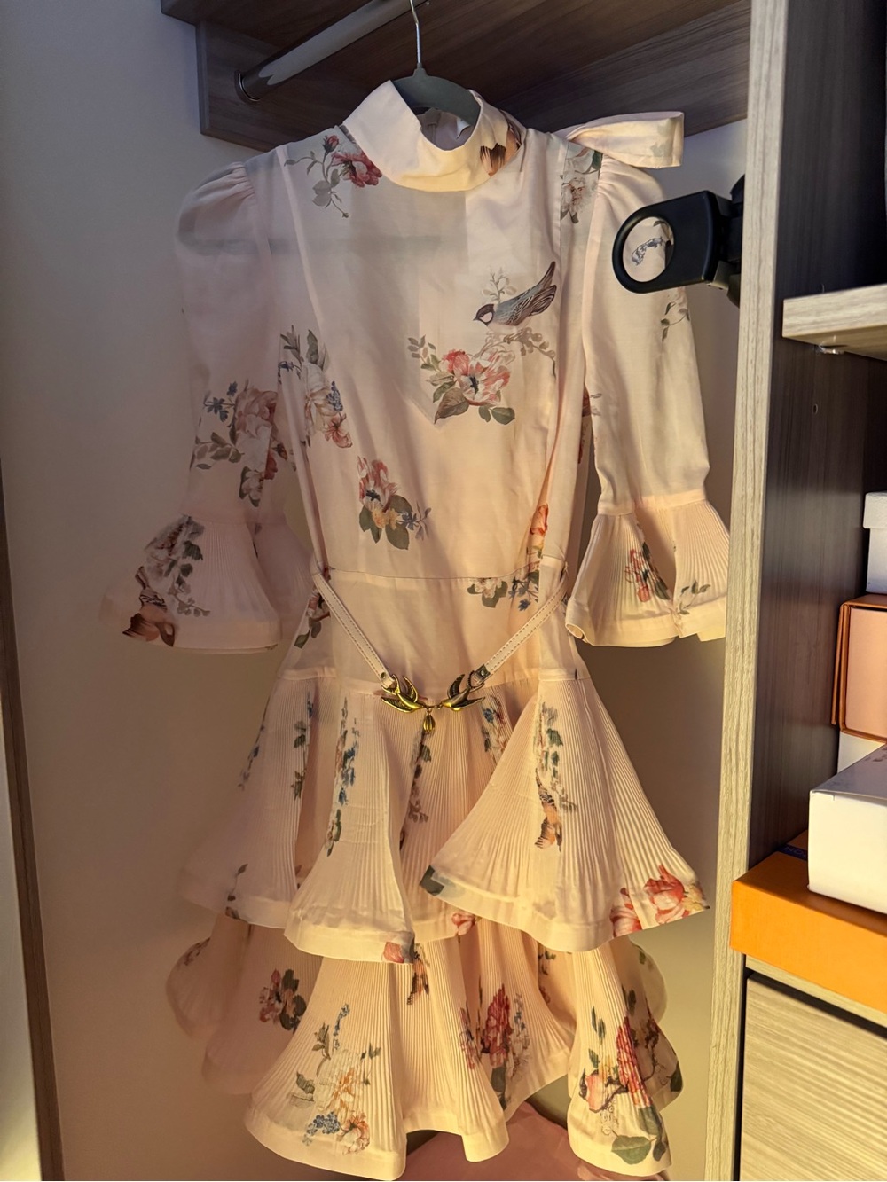 Zimmermann NWT pleated sleeved mini dress size 0